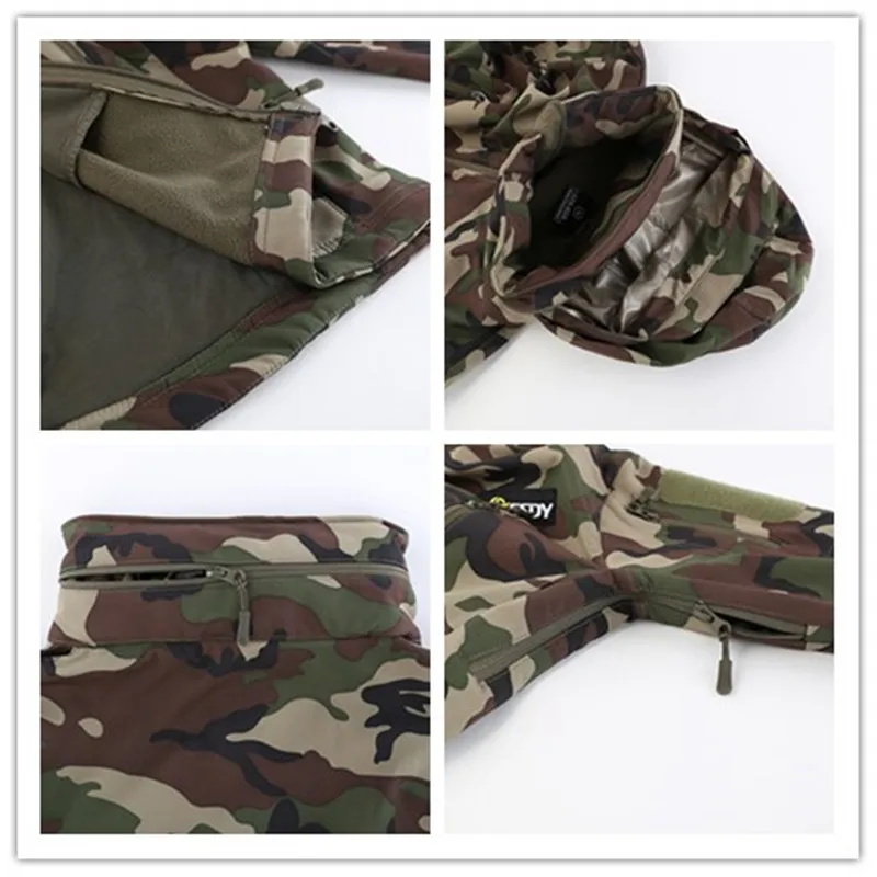 

Outdoor Waterproof Velvet Softshell Jackets Hunting Windbreaker Ski Coat Hiking Rain Camping Fishing Tactical Clothing Men Male