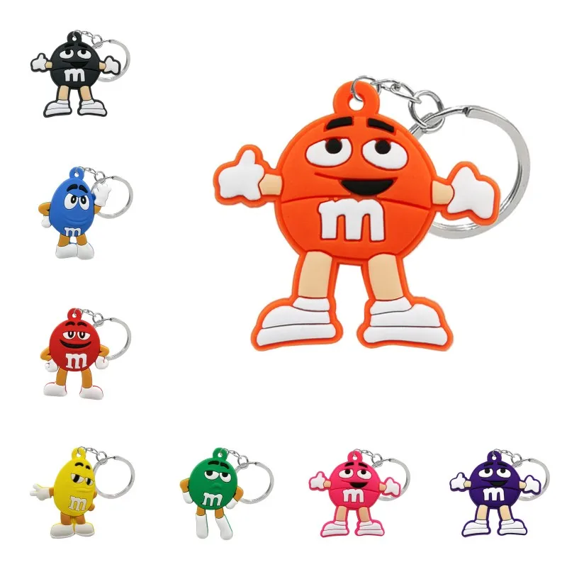 

50 шт., брелок для ключей с рисунком из ПВХ