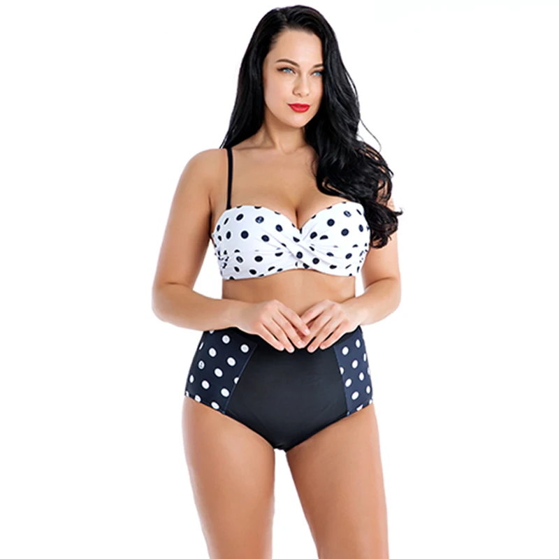 LEEMIIJUU бикини набор пуш-ап купальник Для женщин размера плюс купальники Винтаж