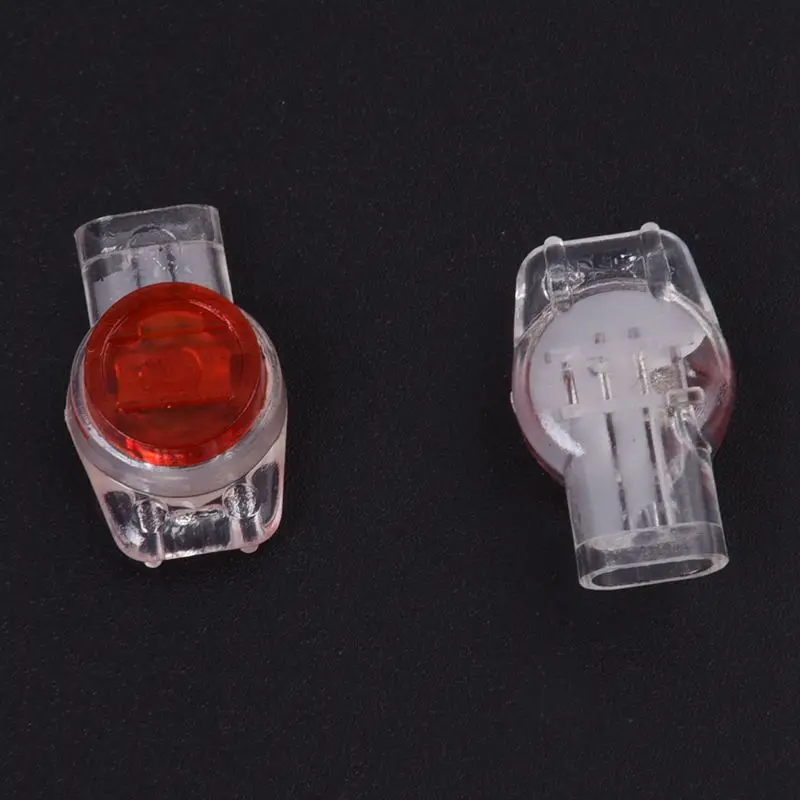 100 Pcs Data Phone Wire Butt Splice 3 Ports UR Connectors Red Clear | Обустройство дома