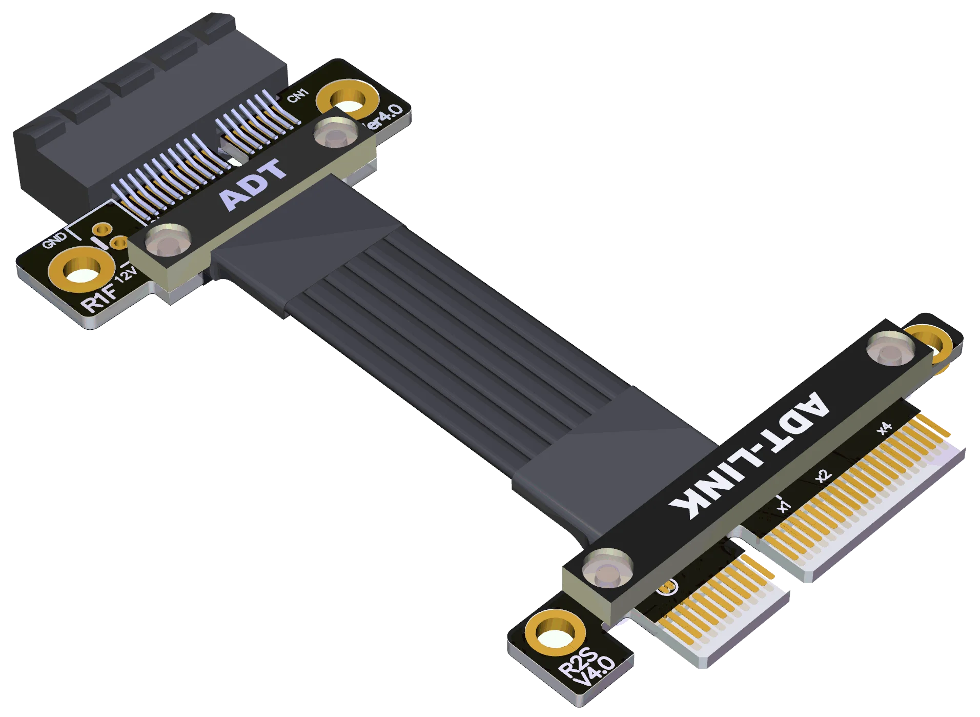 Кабель-удлинитель ADT-Link PCIe 4 0 X4 на X1 поддержка сетевой карты жесткого диска