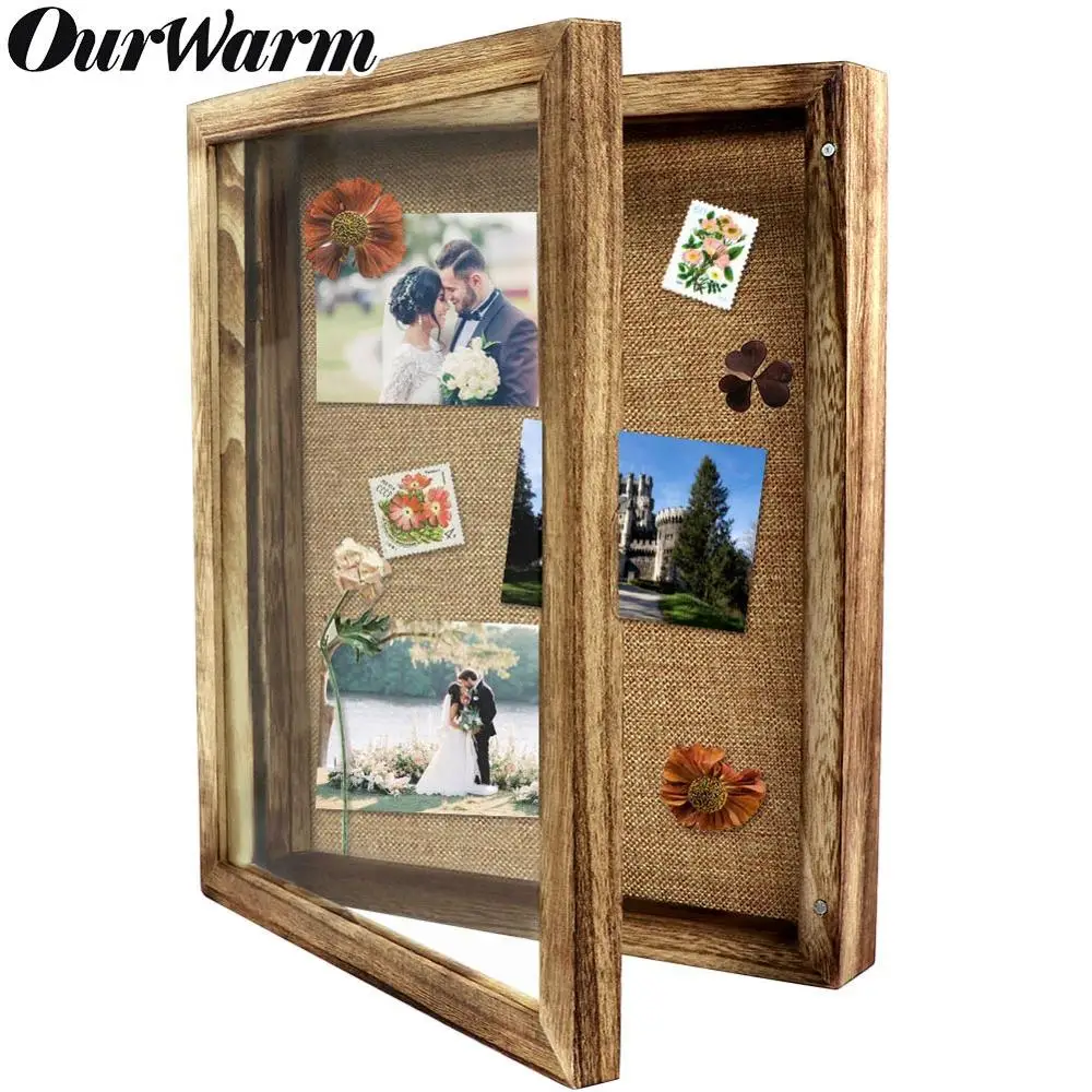 OurWarm Shadow Box рамка 13 7x11 &quotчехол для дисплея с льняной задней памятью награды медали