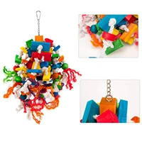 bird chewing toy colorful swing bird cage cockatiel bite toys pet supplies