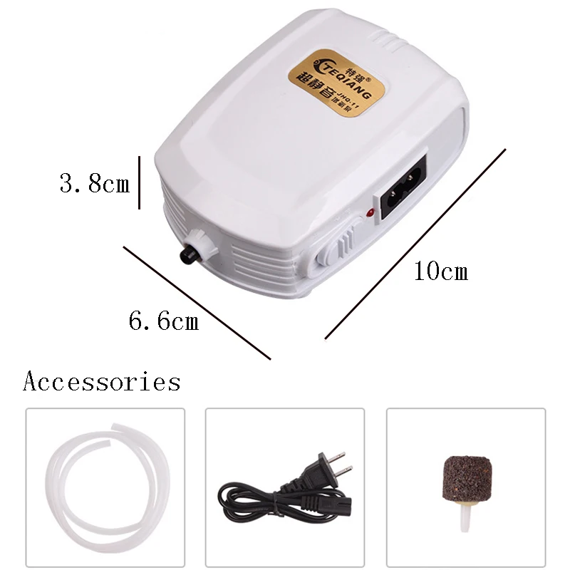 Ультра тихий Перезаряжаемые аэрационный насос рыболовный ящик для круглой бочки