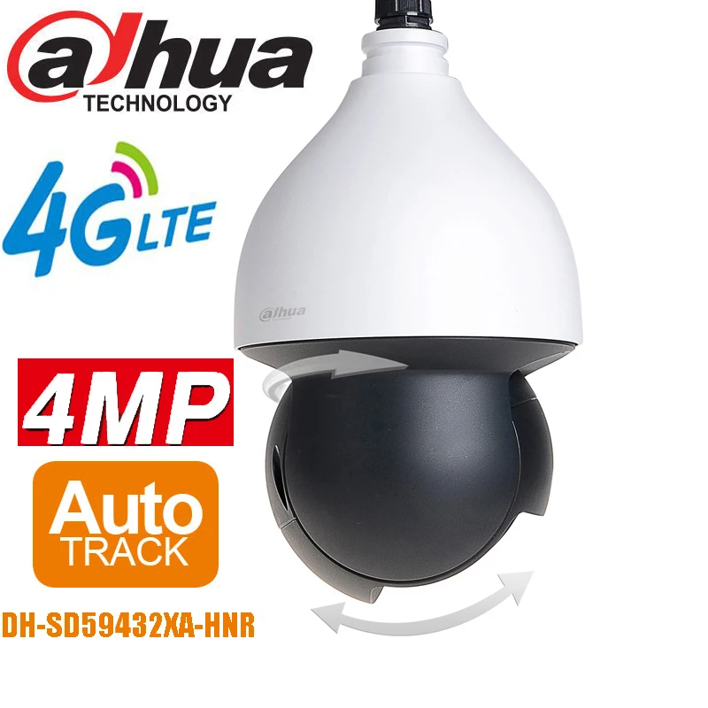 

Original Mutil Language 4G Dahua h.265 4MP 32x Starlight IR WizSense auto tracking PTZ speed IP Camera DH-SD59432XA-HNR IR 150m