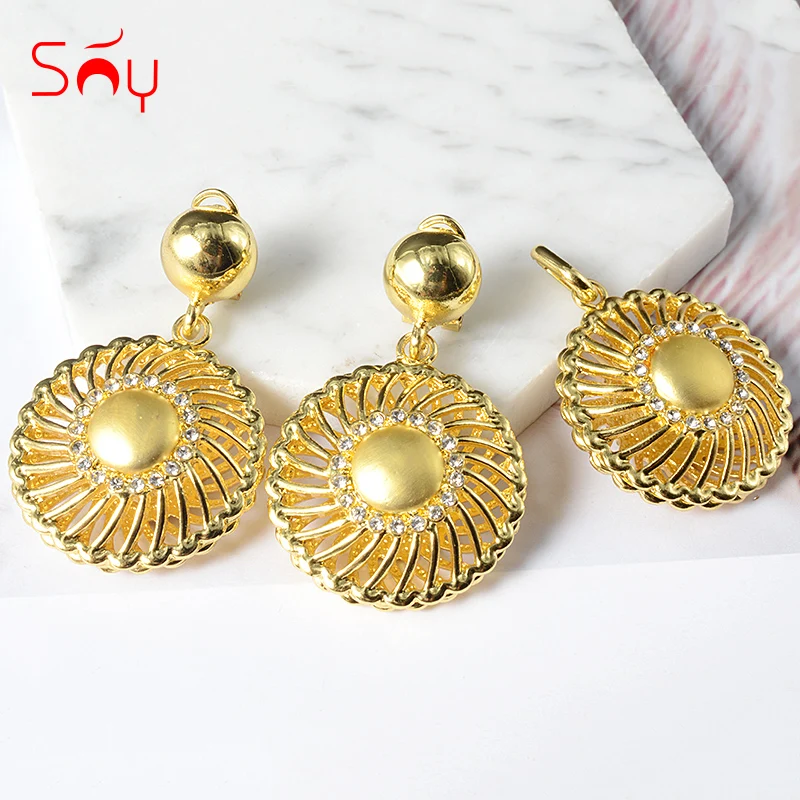 

Sunny Jewelry, модные классические ювелирные изделия для женщин, серьги, романтические наборы для свадебной вечеринки, Подарок на годовщину, модные наборы