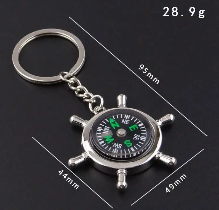 Высокая штурвал компас брелок с компасом Мини Компас King кольцо карман на