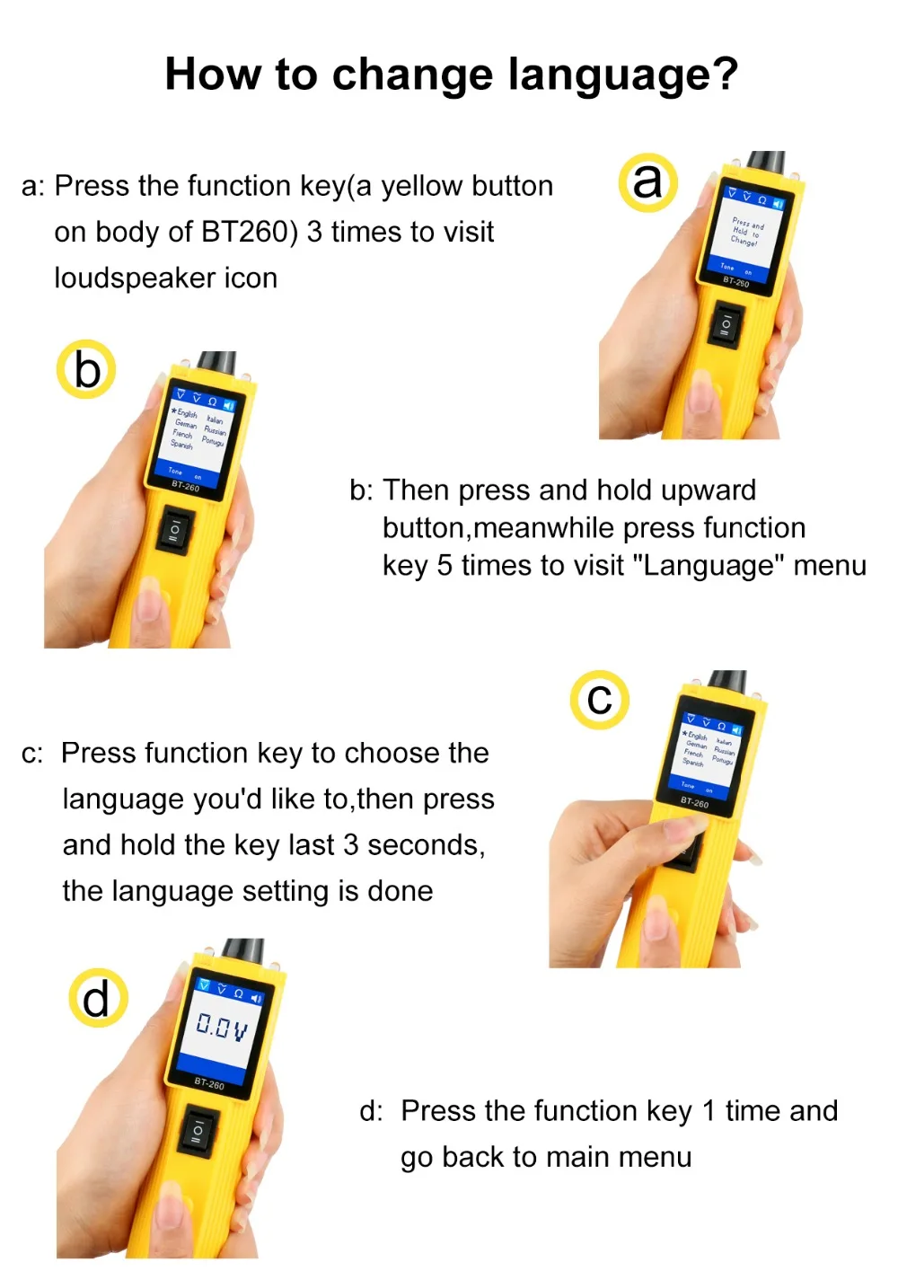 AUTOOL BT260 автомобильный тестер электрической цепи датчик мощности Автомобильный