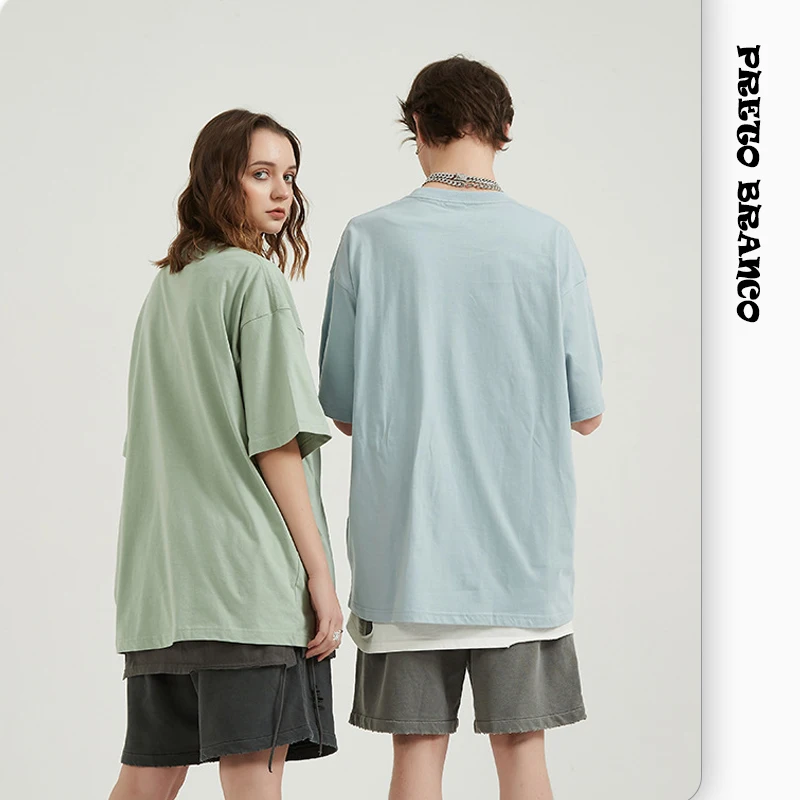 В основном продвигается 2021 г свободная Мужская пуретовая рубашка оверсайз с