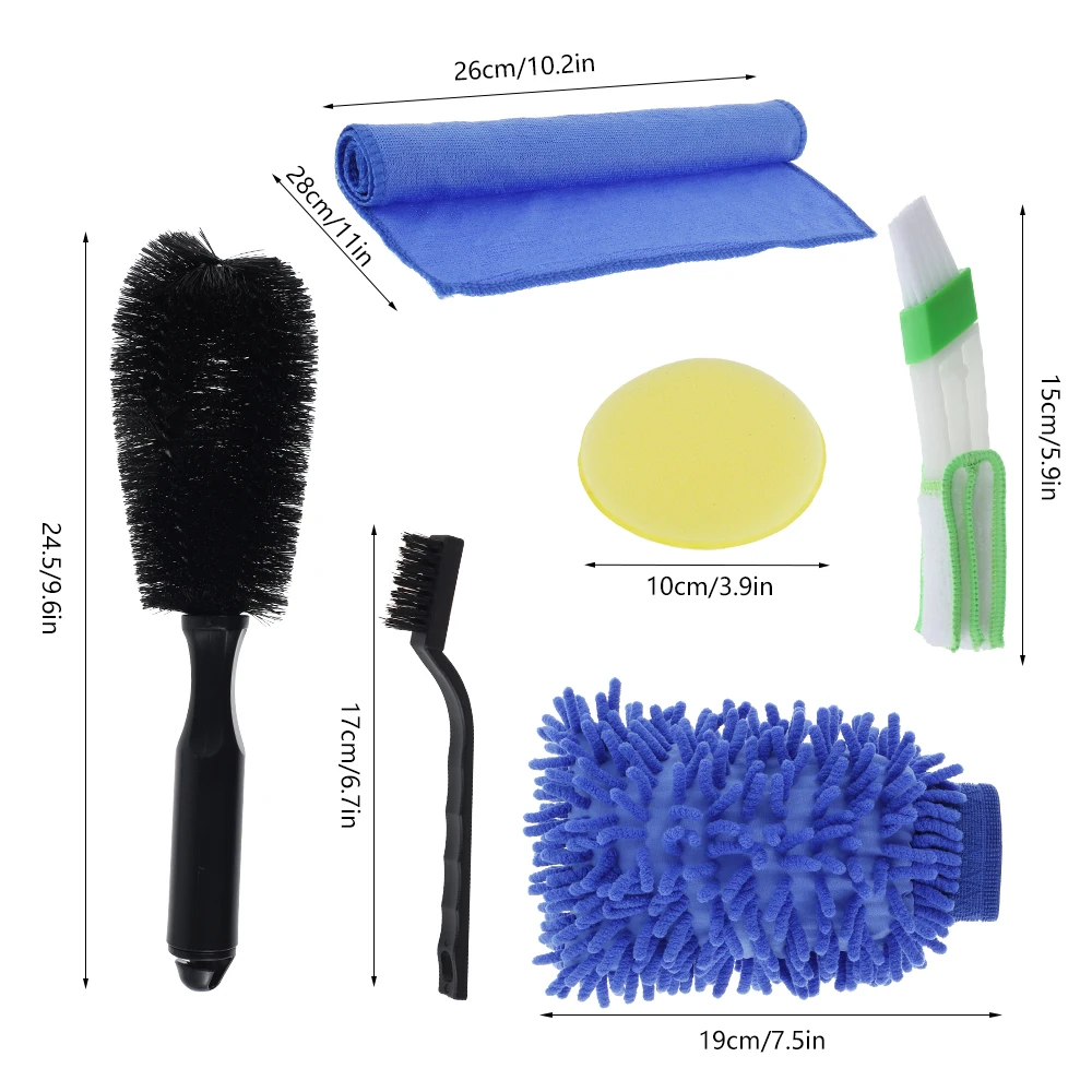 

13pcs Car Detailing Kit Cleaning Brush Set Auto Leather Air Vents Rim Cleaning Dirt Dust Clean Tools Car Care Washing Supplies