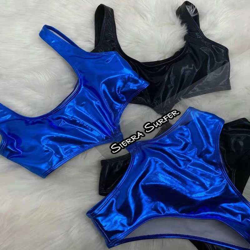 

Women One Piece Bathing Suit Swimwear For Swim Shorts 2021 Swimsuit Push Up Blue Sexy High Waist Tummy Control Cutout Design