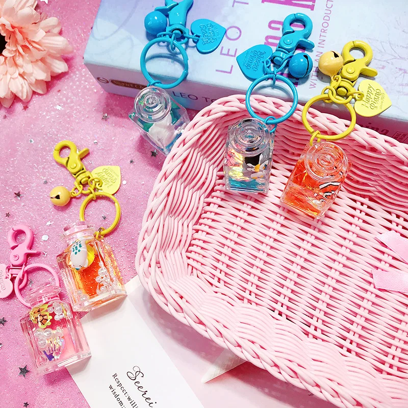 Кукла морская рыба блестящий брелок с зыбучим песком плавающая жидкость для