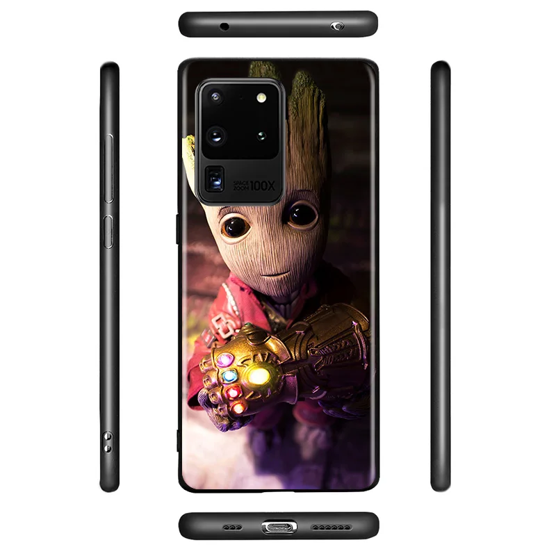

Marvel Super Hero Avengers Groot For Samsung Galaxy A01 A11 A21S A31 A51 A71 A91 A12 A32 A42 A52 A72 A02S Soft Black Phone Case