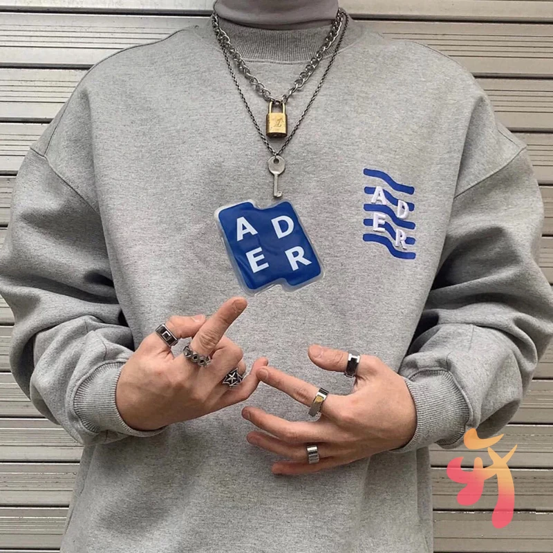 

Свитшот мужской/женский, пуловер оверсайз с надписью s Water Ripple, Свободный Топ с надписью Adererror, серия на 5-ю годовщину