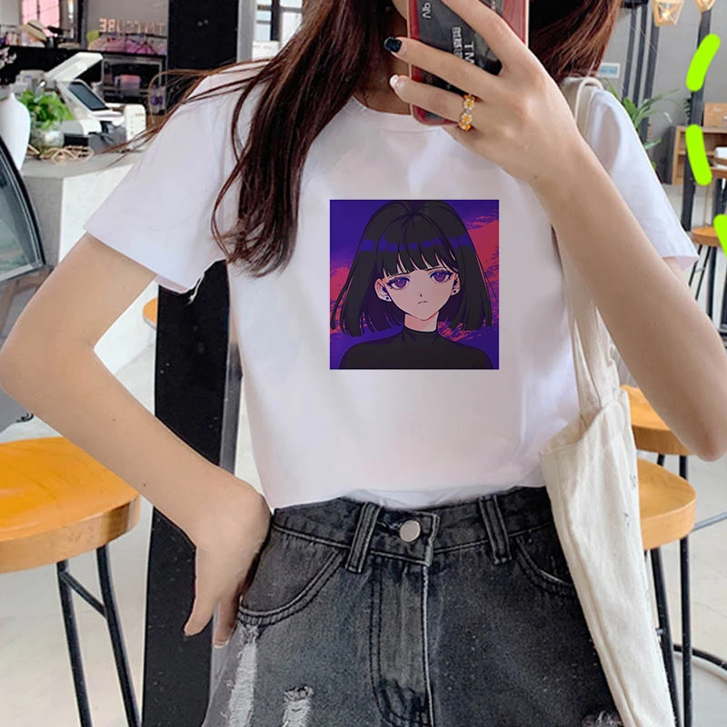 

Summer New Funny Little pet T-shirt Printed Chic Harajuku Neck Casual Retro Top Women's Fashion T-shirt