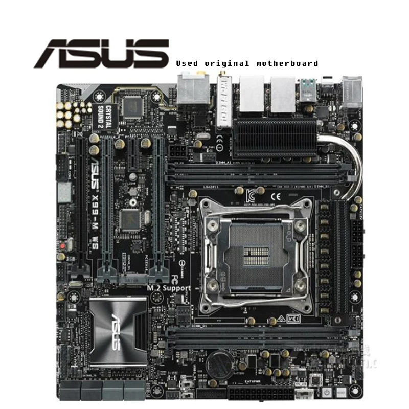 Оригинальная материнская плата для ASUS X99 M WS DDR4 LGA 2011 V3 USB2.0 USB3.0 128 ГБ настольная