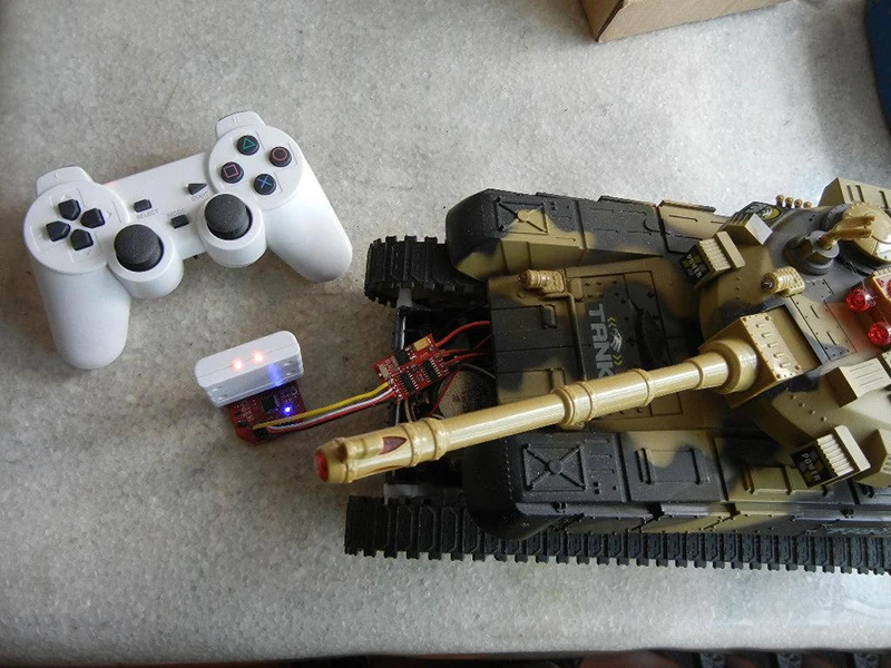 Kit de Control remoto Universal, transmisor de 7 canales y m&oacute;dulo receptor para tanques de RC, accesorios, 1 Juego-1