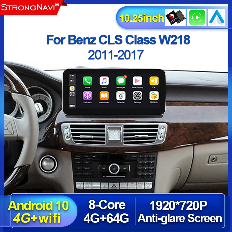 Wiresless Carplay 1920*720 Android 10.0 Car GPS Navigation Radio Player For Mercedes Benz CLS Class W218 2011-2017 8Core 4+64G - купить по
