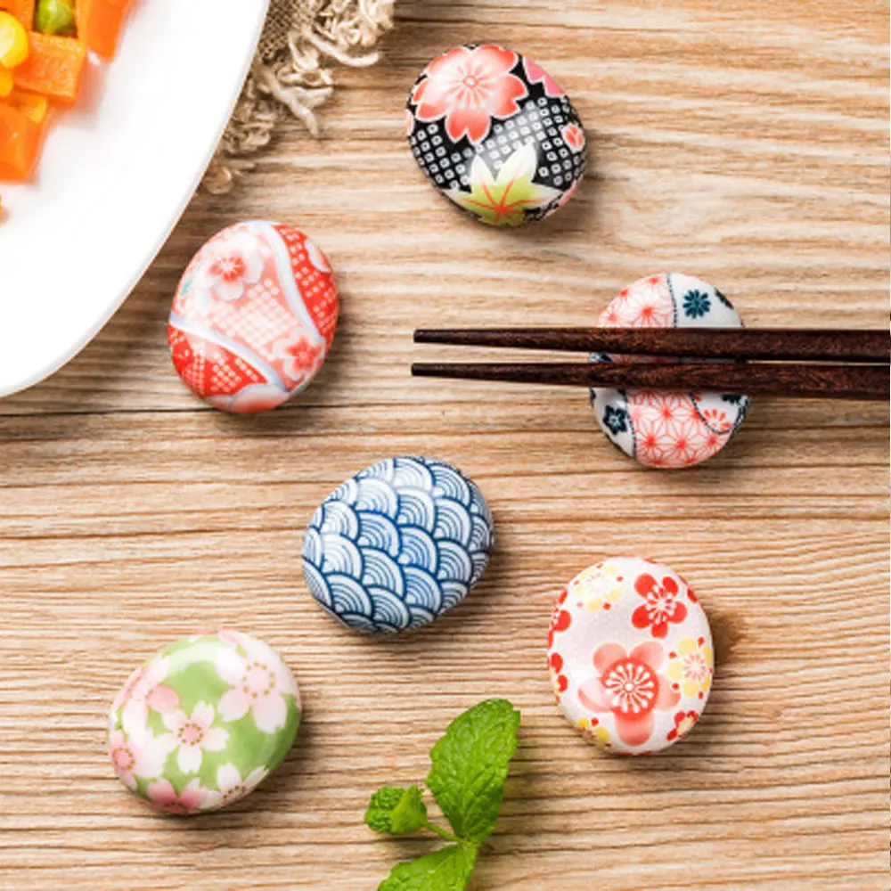 

Hot! Chopstick Rest Japanese Chopsticks Ceramic Decorative Chop Sticks Holder Rack Spoon Fork Kitchen Tools Tableware