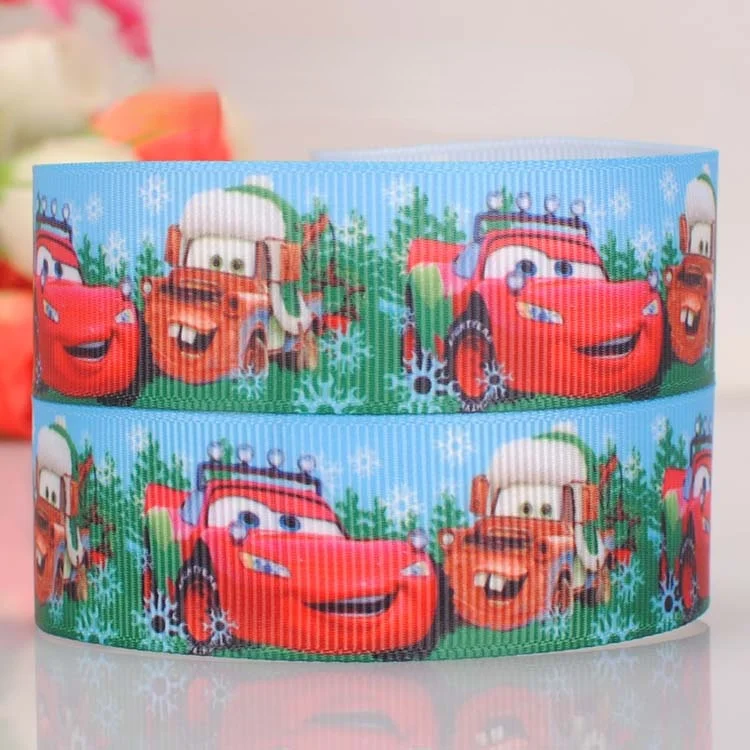 25mm 1inch Toy Story Cars Disney Character The Incredibles Grosgrain Ribbon Bow Flower 50 Yards Woody Buzz Lightning McQueen Set | Дом и сад