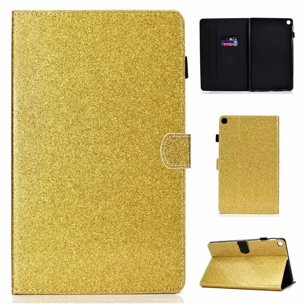 Чехол для планшета Samsung Galaxy Tab A T510 T515 SM 10 1 дюймов 2019 с сияющими блестками кожаный