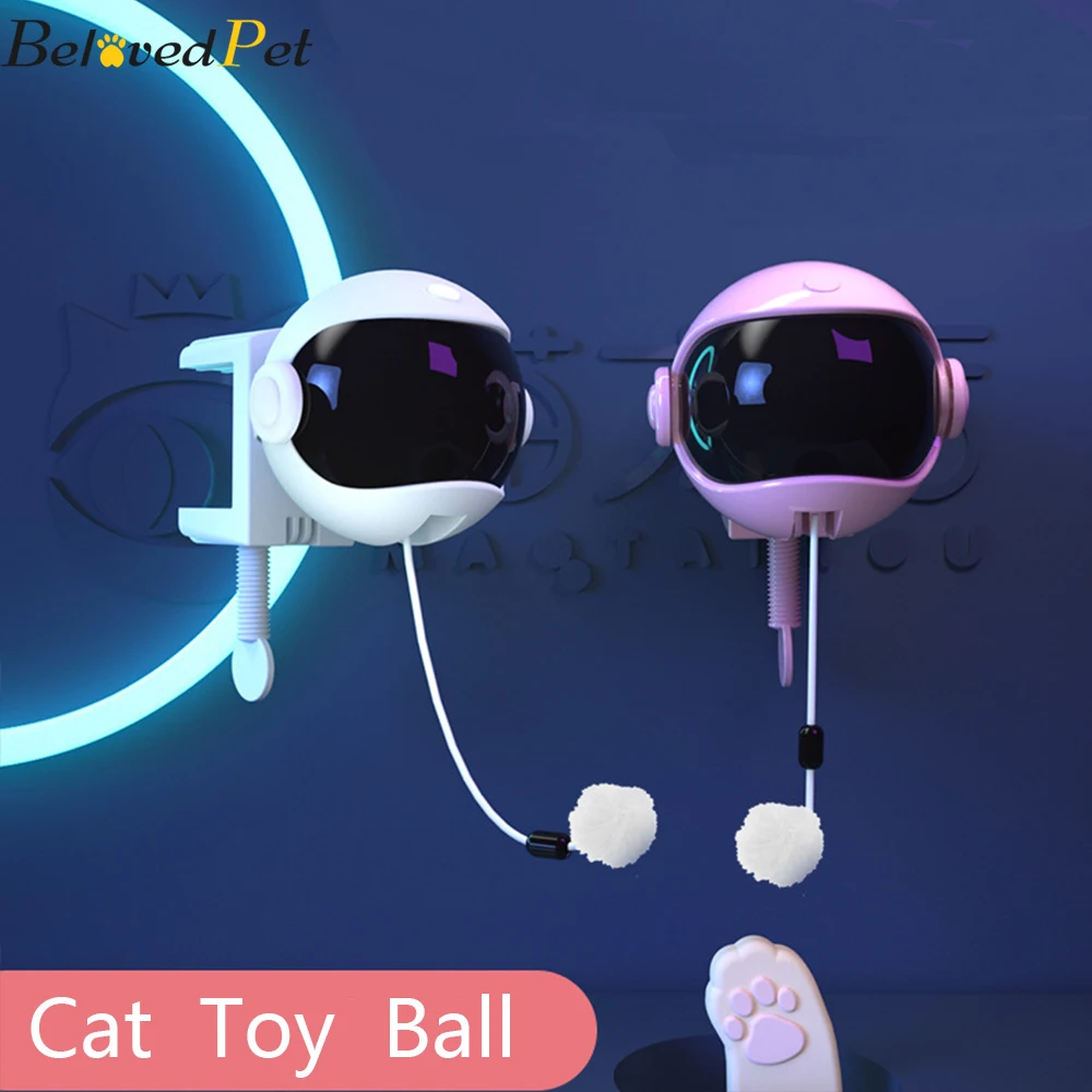 Игрушки для кошек BelovedPet Мячик с перьями игрушки автоматическим подъемом