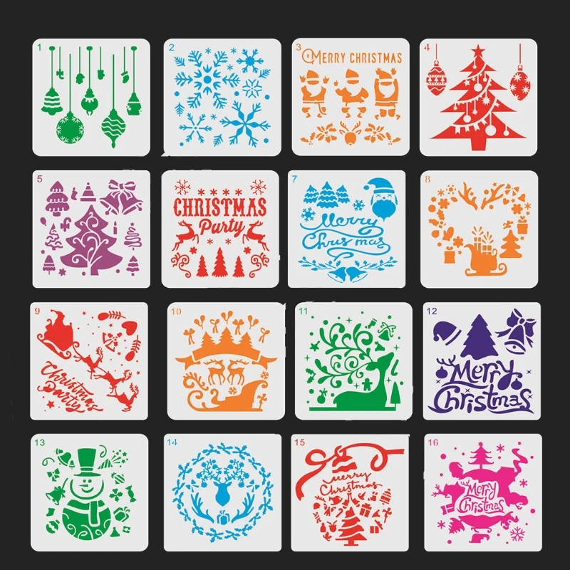 

Christmas Drawing Template Stencil Painting Scrapbooking Stamping Embossing DIY Art Craft Diary Decorative