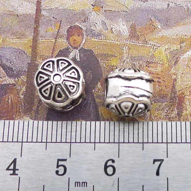 

H110 10 * 10mm 2.8G Antique Alloy Macroporous Beads Vintage charm pendant ornament DIY Accessories 25pcs//Bag Accessories