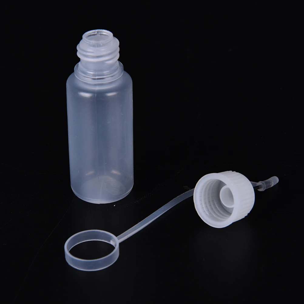 

Hot 10ML 1PCS PE Plastic Dropper Bottles Empty Plastic Needle Bottle With Screw Metal Needle Cap Refillable Bottles