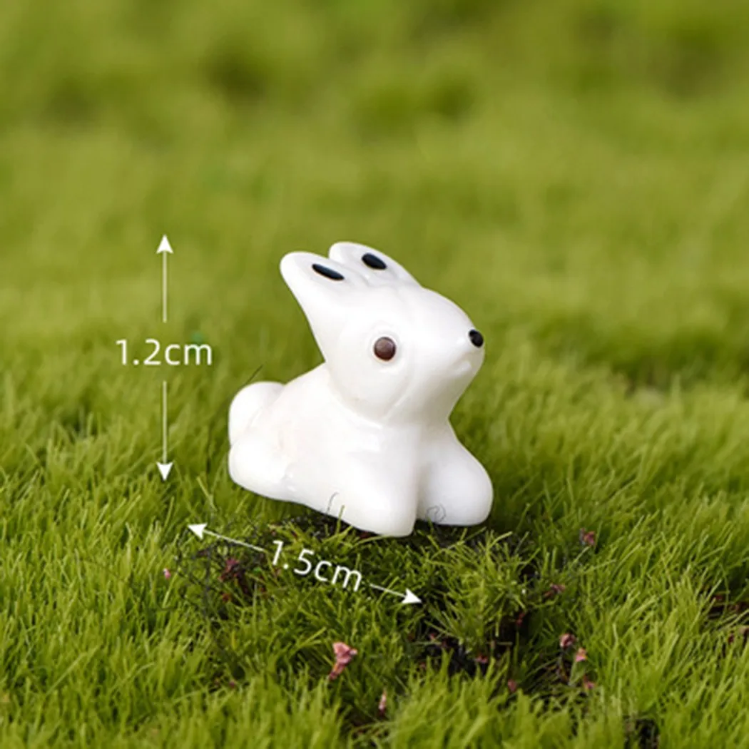 

50X Mini Rabbit Bunny Cute Decor Garden Home Mini Ornament Rabbit Resin