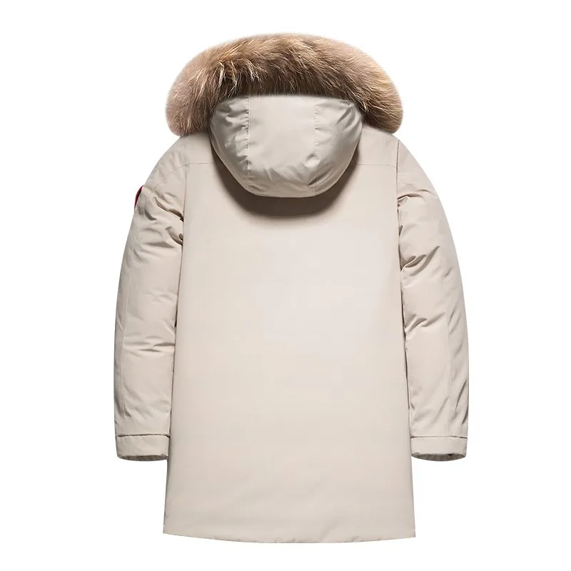 Men's Down Jacket Unisex Thick Warm Waterproof Coat Faux Fur Hooded Parka High Quality Windproof Outwear Male Winter Clothes