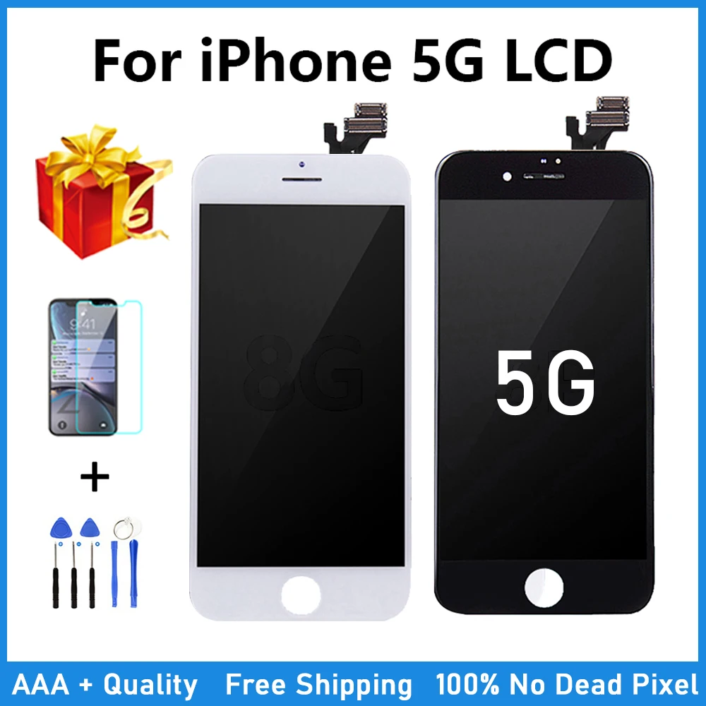 100% все тест без битых пикселей AAA качество ЖК дисплей для iPhone 5 дигитайзер сборка