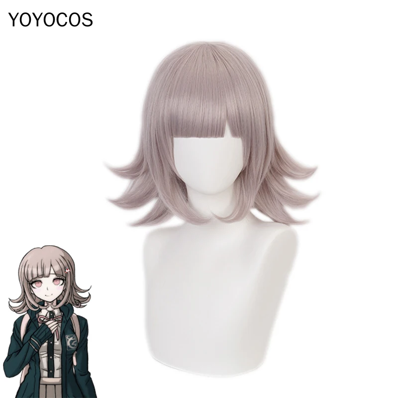 Парик Nanami Косплей Chiaki Danganronpa 2 Попрощайтесь с отчаянием молочного чая короткие