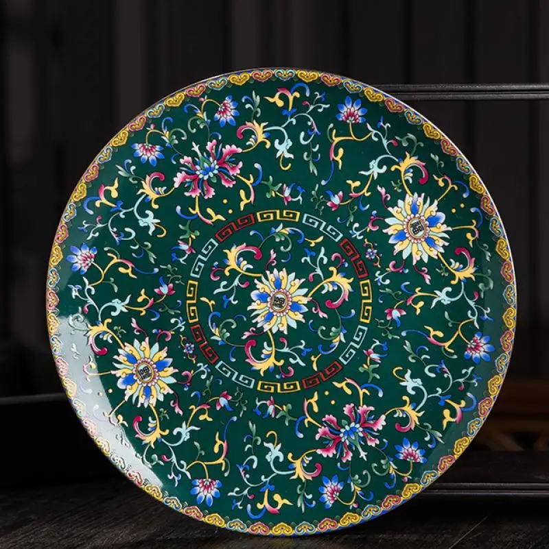 Hand-Painted Enamel 6-Inch Bone China 1 Piece Porcelain Dinner Plate Home Chinese Retro Tableware Ceramic Dish For Snacks Tray | Дом и сад
