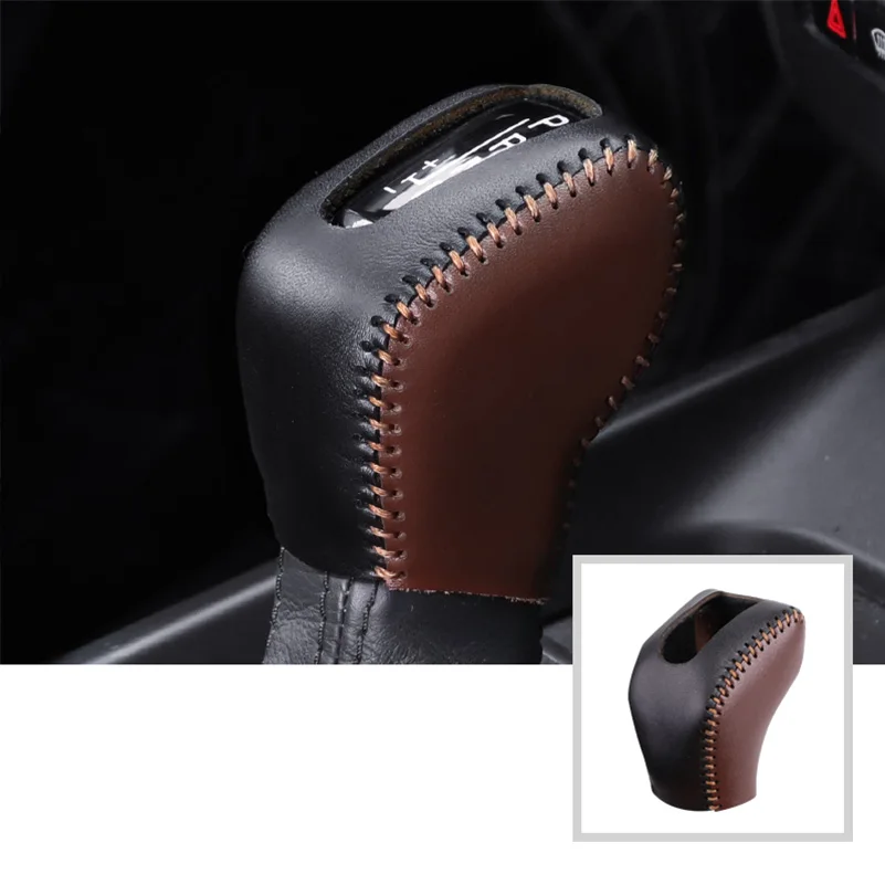 

New Black Faux Leather Car Gear Shift Handle Sleeve Stickers for Volvo XC60 XC90 S90 V60 V90 S80 Car Gear Cover