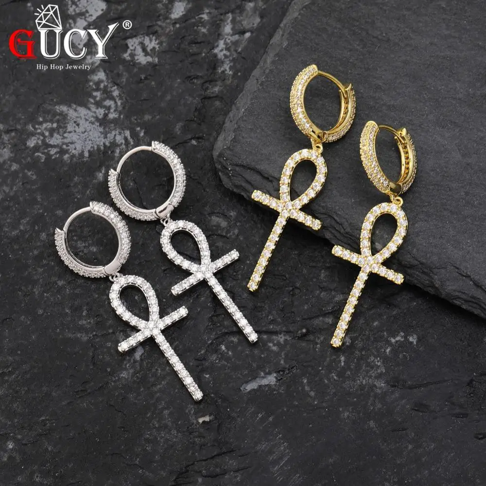GUCY со сплошным задником АНК крест кулон жемчужные серьги Micro Shop АААА + Цирконий