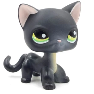 336 pet shop lps лпс пет шоп игрушки кошка немного короткие волосы стоял серый#5#391 черный#336 старые оригинальные игрушки котенок детей Рождество подарок коллекция - Цвет: 336