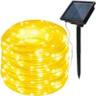 Светодиодный садовый светильник на солнечной батарее, s-образный шнур светильник уличная водонепроницаемая лента с питанием от солнечной батареи, Рождественская сказосветильник лампа для вечерние