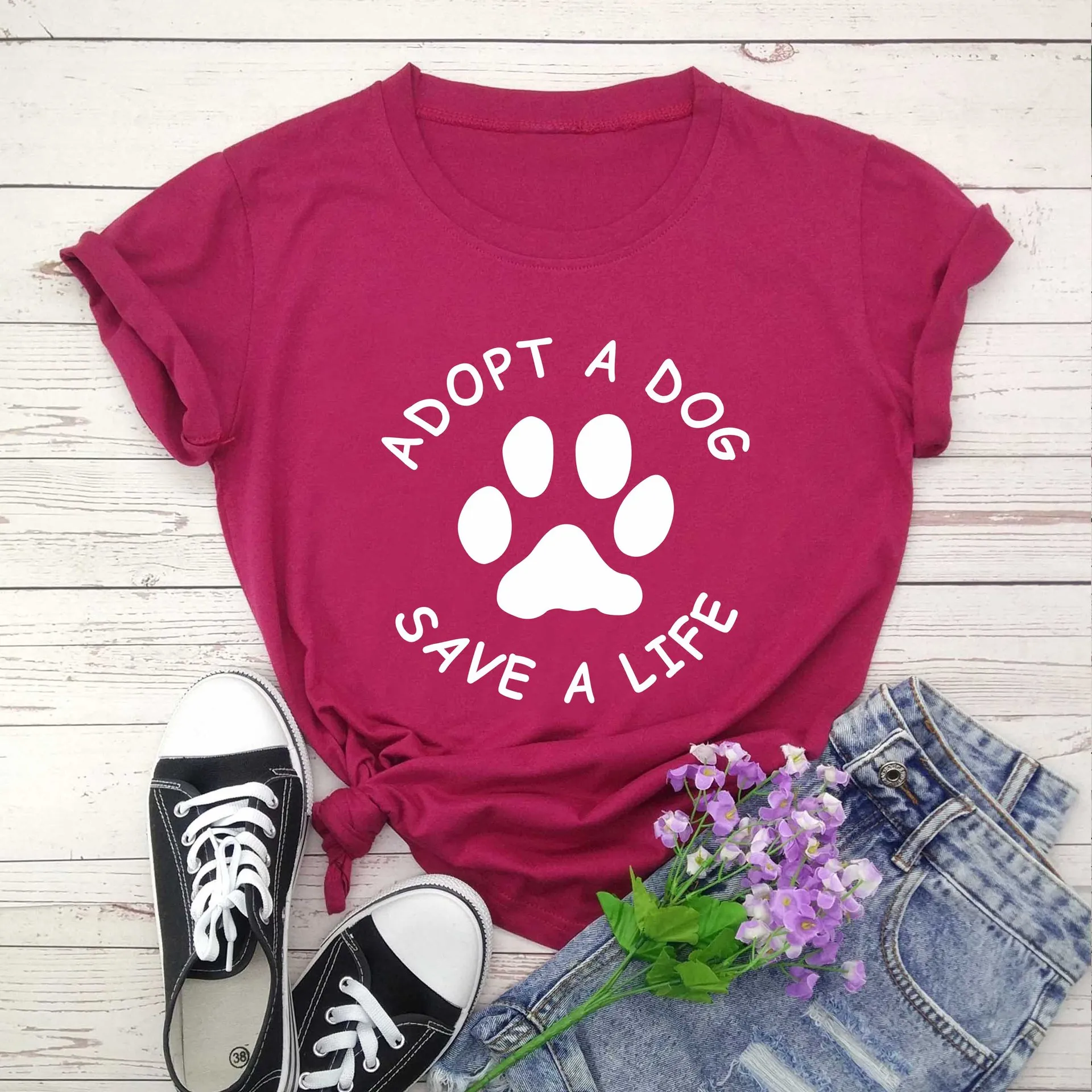 

Wearepinky футболка для мужчин/женщин Мода High Street Смешные футболки 90s o-образным вырезом принять собака аппликации