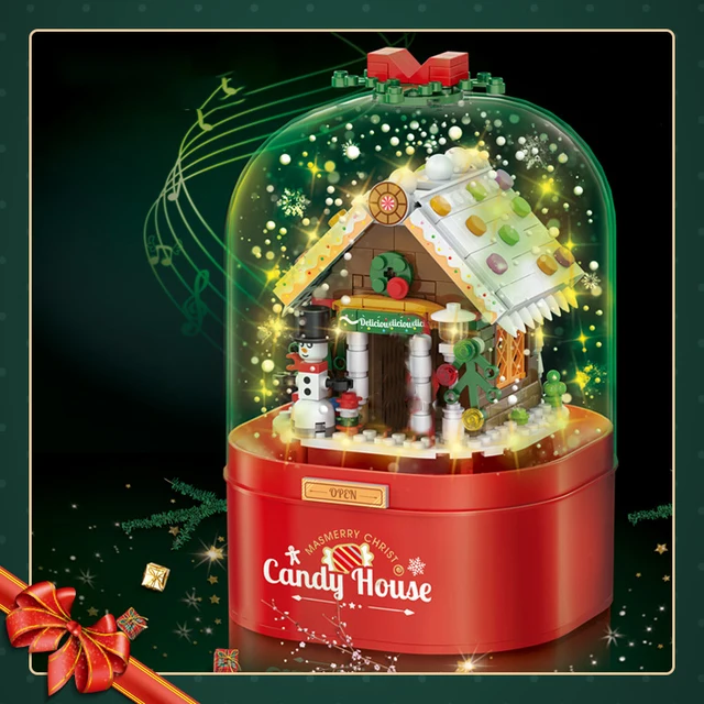 

2021 Winter Village Santa Claus Christmas Tree Snowman MOC Model Building Blocks Bricks Toys Gifts