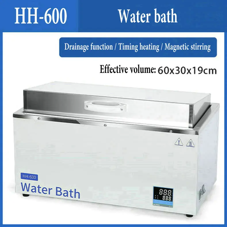 

220V 1800W 100 ℃ HH-600Electric Отопление цифровой дисплей интегрированный постоянная температура воды резервуар для воды лаборатории масляной бане дл...