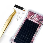 Легкий веер, матовые кашемировые ресницы для наращивания 2d-6d, магнитные, с камелией, быстрое развеивание, объем, русский веер для цветения