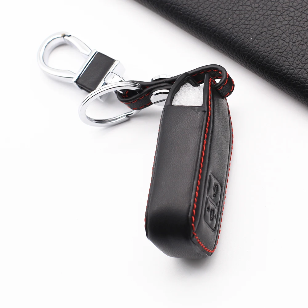 

Exquisite Genuine leather car key cover fob case for suzuki swift 2017 2018 wagon r 2 buttons remote style car key case