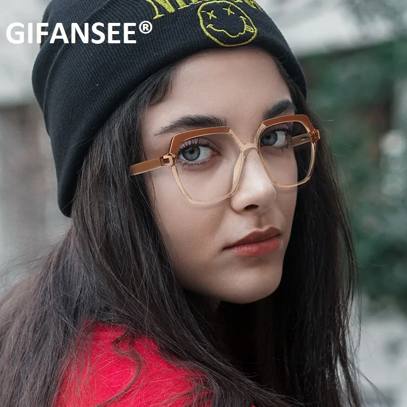 

blue light glasses frame computer glasses spectacles round transparent female women's eyeglasses frame 2020 Optical frames clear