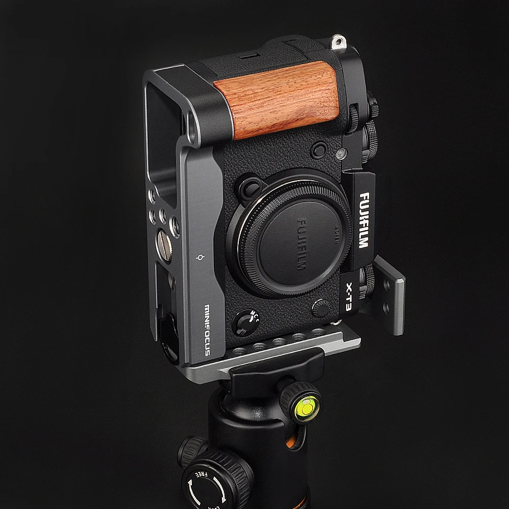 

Half Cage Vlog Plate for Fuji Fujifilm X-T3 XT3 XT-2 Vertical Shoot Wooden Hand Grip Holder L Shape Quick Release Plate Bracket