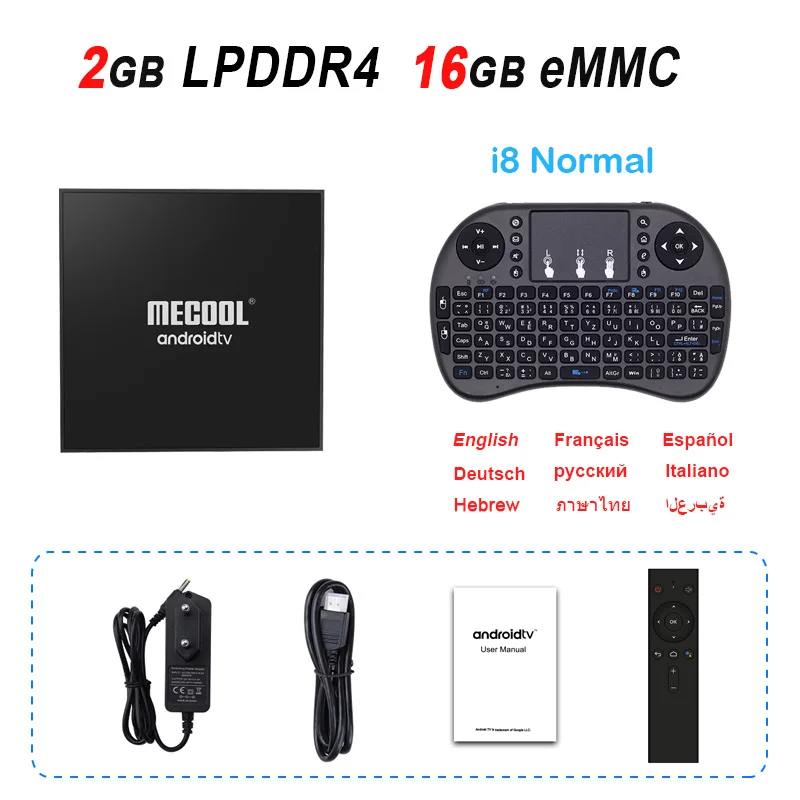 2GB 16GB i8Normal MECOOL KM9 Pro Классический Android 9,0 tv Box Google Сертифицированный Amlogic S905X2 2GB DDR4 16GB 2,4G Wifi BT4.0 медиаплеер телеприставка - Color: 2GB 16GB i8Normal