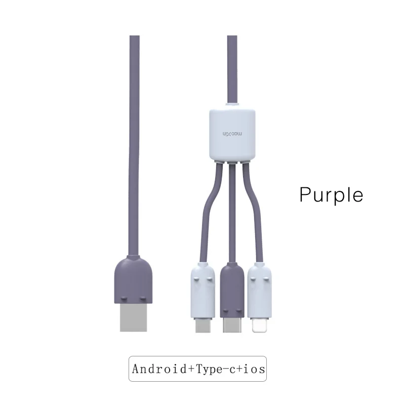Кабель для передачи данных Maoxin Three-in-one Apple 7 P Android зарядный кабель Type-C