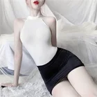 Соблазнительное женское нижнее белье, прозрачное снаряжение для свободного снятия, цельная униформа, соблазнительный однотонный костюм секретаря, короткая юбка