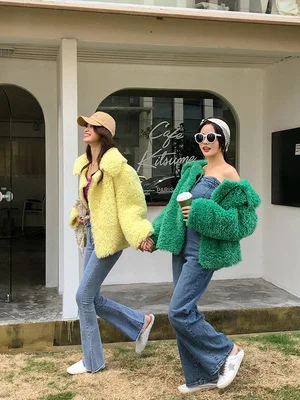 Женское пальто из искусственного меха высокого качества модель C8 2020