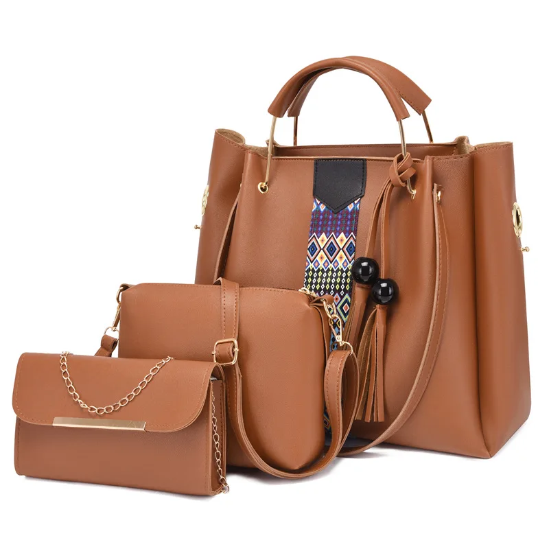 

Leather Shoulder Messenger Bag Tote Bag Bolsa 3pcs/Set Women Composite Bag High Quality Ladies Luxury Designer Handbag Set Bag
